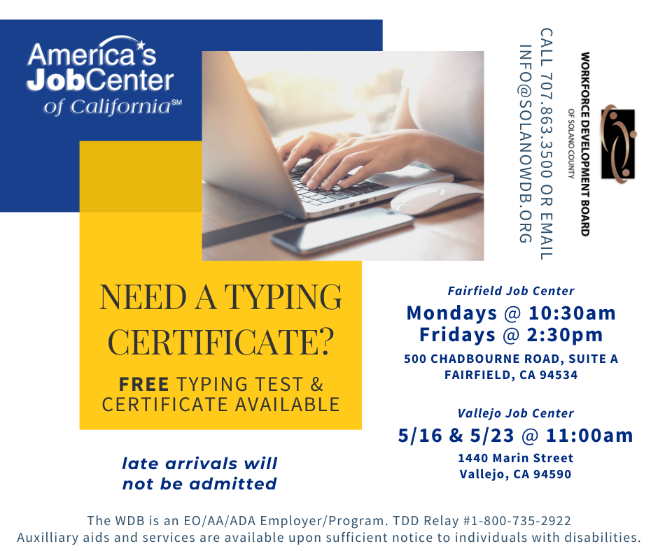 Free Typing Test and Certificate